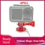 apill Universal Aluminium Oy Đế dành cho máy ảnh hành động Giao diện phụ kiện máy ảnh thể thao 1/4in S đa năng Tương thích với nhiều loại áo ngực Bạc Ay (Đỏ)
