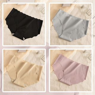 4 Chiếc Giữa Eo Quần Lót Nữ Băng Lụa Thoáng Khí Liền Mạch Quần Lót Học Sinh Plus Kích Thước Quần Đùi