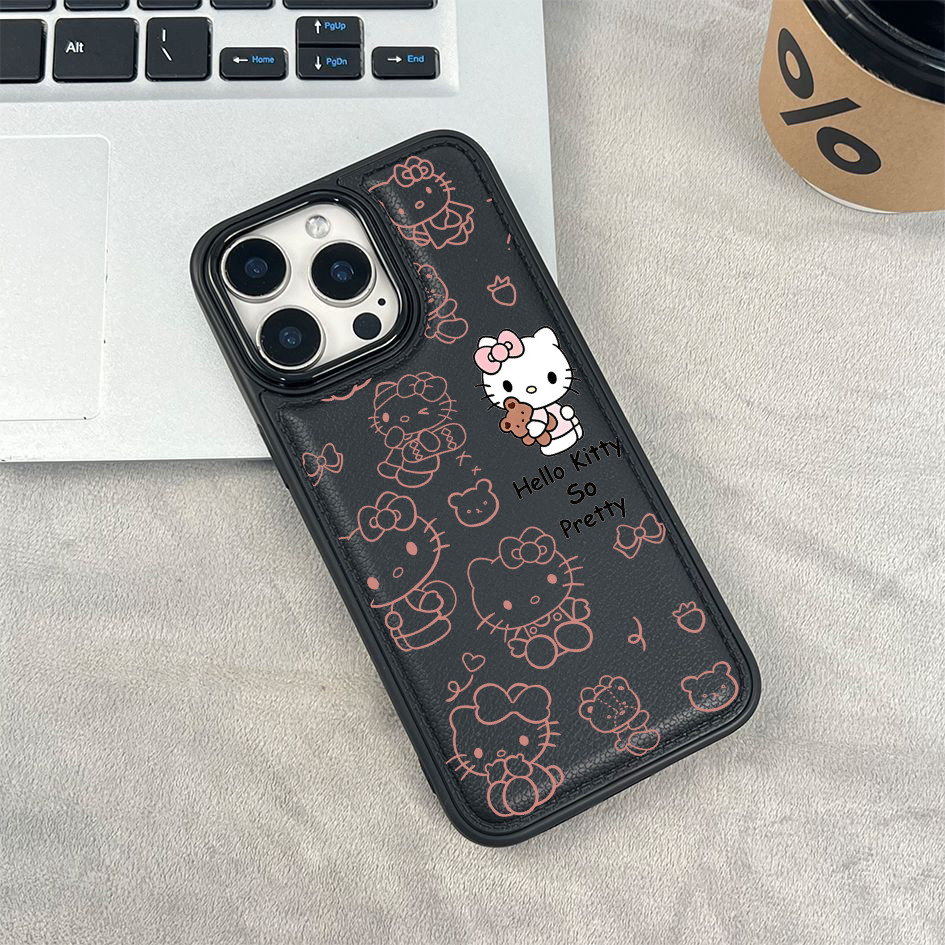 Ốp điện thoại in hình Hello Kitty cho iPhone 17/16 Pro