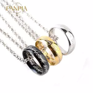 PNPIA- Chúa Tể Của Ngón Tay Nhẫn Phim Với Cùng Bên Trong Và Bên Ngoài Khắc 3D Tiếng Phạn Tây Ban Nha Nhẫn