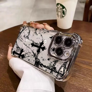 Ốp Điện Thoại Di Động Cho Xiaomi Redmi Note 15 14 13 12 Pro Plus 5G 12 4G Redmi 15 15A 15C 14C 12C 13 12 A7 Pro Vỏ Dark Gothic Cross Mark Mạ Silicon Trong Suốt Mềm Mại
