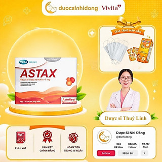 [CHÍNH HÃNG] Astaxanthin ASTAX Mega We Care – Trắng sáng da, mờ sạm nám, giảm nếp nhăn - Hộp 30v