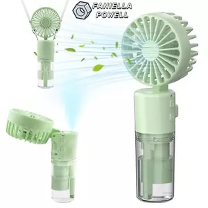 Quạt cầm tay Mini FANIELLAPOWELL, Quạt phun sương nước có thể sạc lại USB với máy tạo độ ẩm, Quạt cầm tay siêu yên tĩnh Gió mạnh 4 tốc độ có túi điều chỉnh cầm tay Sử dụng du lịch