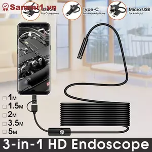 ZK 3 trong 1 USB Type-C Kiểm tra nội soi Borescope 5.5 / 7 / 8mm Ống kính HD Camera IP68 VN