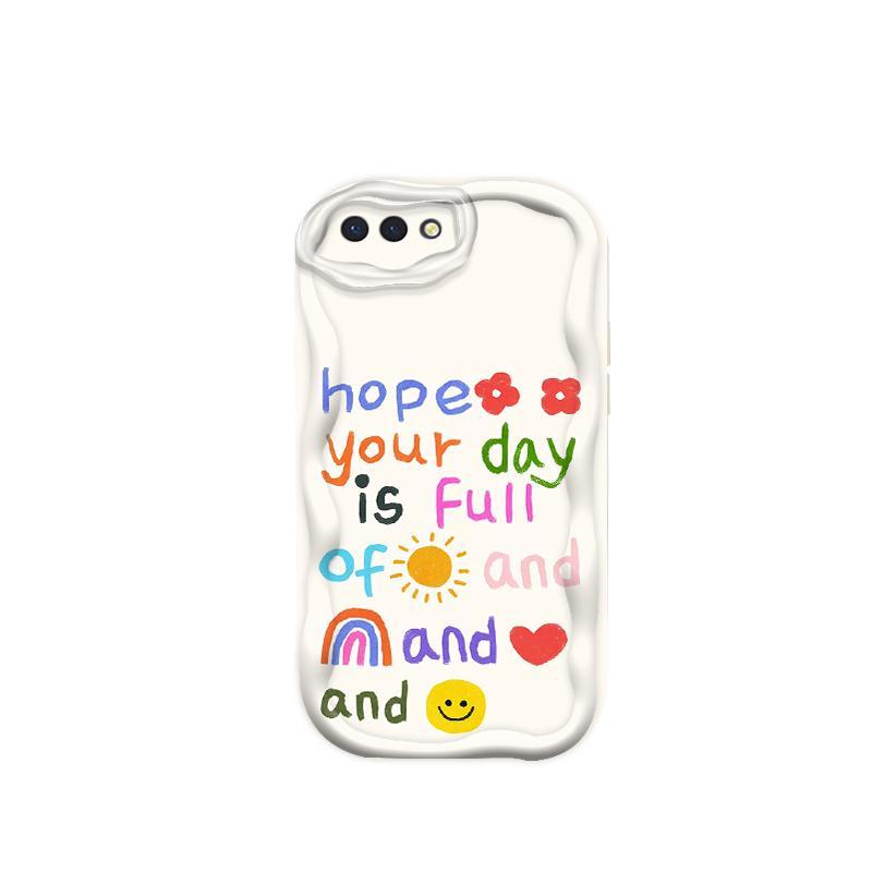 Thích Hợp Cho OPPO A3S A12E A1K AX5 Realme C2 Bảo Vệ 3D TPU Mềm Hoa Nụ Cười Ins Phong Cách Ốp Điện Thoại Chống Sốc