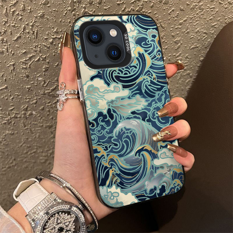 Ốp Điện Thoại Cho Samsung Galaxy S21 S22 S23 S24 Plus S25 S26 Ultra 4G 5G Ukiyo e Ocean Wave Art