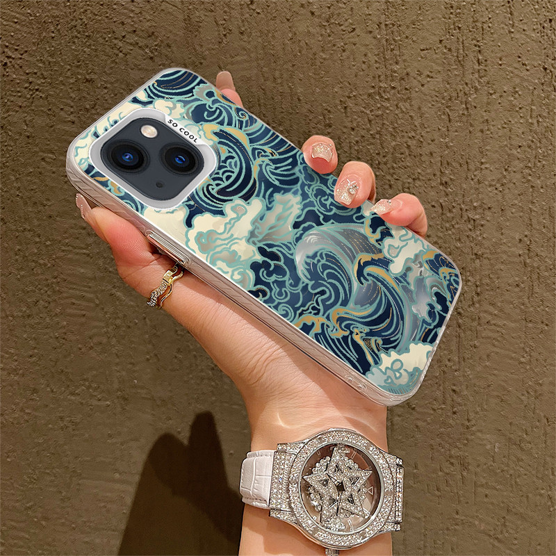 Ốp Điện Thoại Cho Samsung Galaxy S21 S22 S23 S24 Plus S25 S26 Ultra 4G 5G Ukiyo e Ocean Wave Art