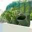 Chậu hoa treo tường cây ZENZON, Treo tường đứng 3 trong 1, Trang trí tách nước và đất bằng nhựa ba chiều Giá đỡ cây treo tường ngoài trời