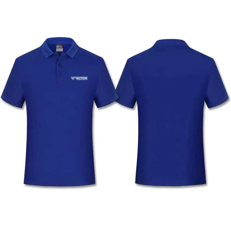 Victor Club Dệt Kim Áo Polo Quần Áo Huấn Luyện Cầu Lông Chuyên Nghiệp Sấy Tốc Độ Nhẹ Ngoài Trời Chạy Chậm Thể Dục Đi Lại Cổ Áo Thun