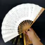 Phong Cách Trung Hoa 33cm Nam Quạt Vải Lụa Retro Gấp Phong Cách Cổ Điển Gấp Quạt Hanfu Rỗng Quạt Xương Quạt Retro Gấp 5AHT