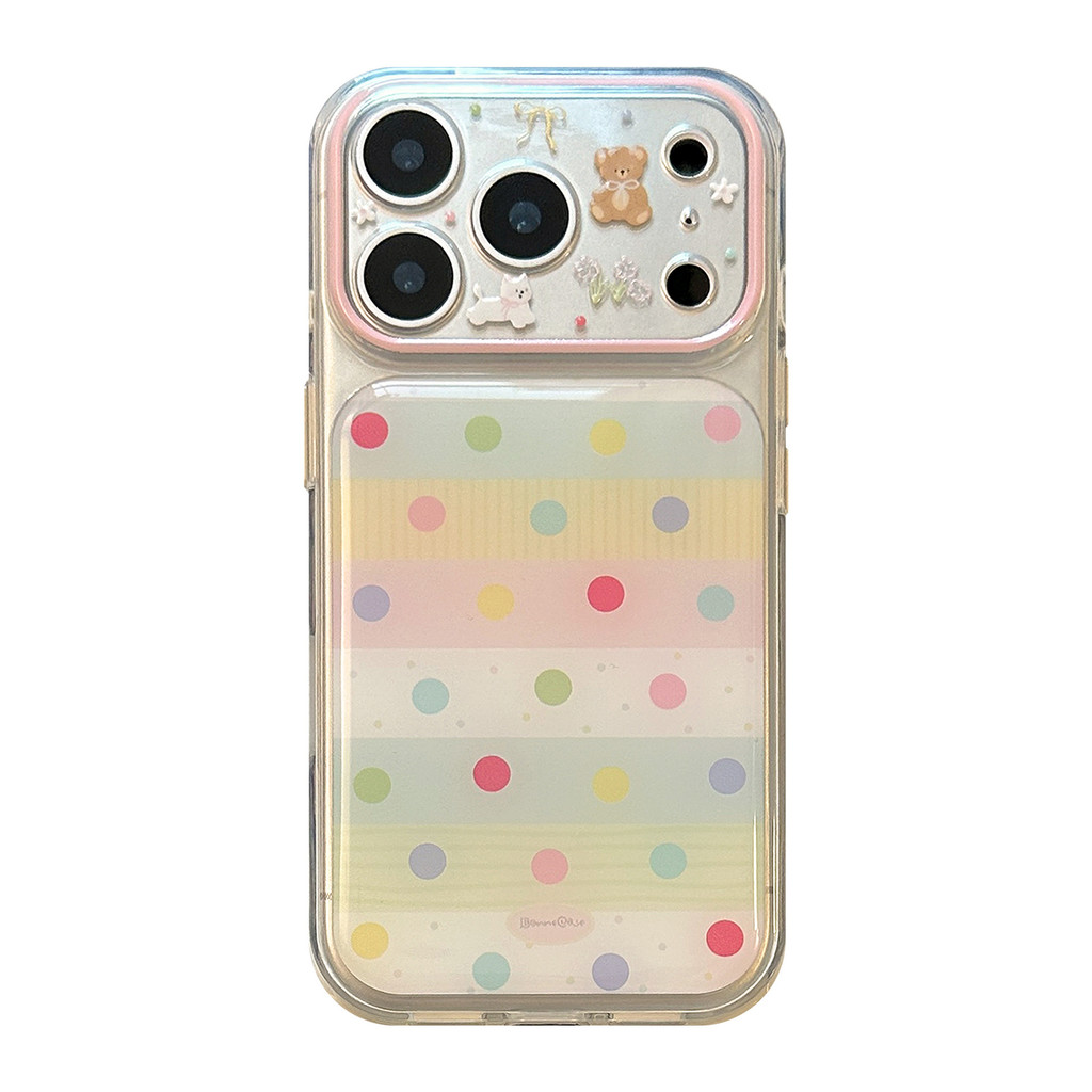 Ốp điện thoại chấm bi đầy màu sắc cho IPhone 17 Pro Max 17 16 15 14 Vỏ bảo vệ chống sốc