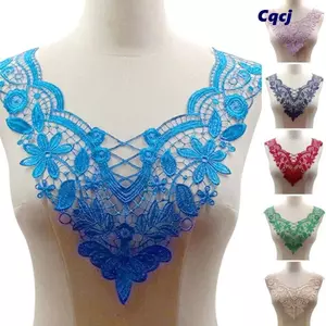 CQCJ Cổ Áo Đính, Cổ Hoa Thêu Thanh Lịch Đa Năng, Thời Trang Tinh Tế Handmade Rỗng Ra Viền Đồ May DIY