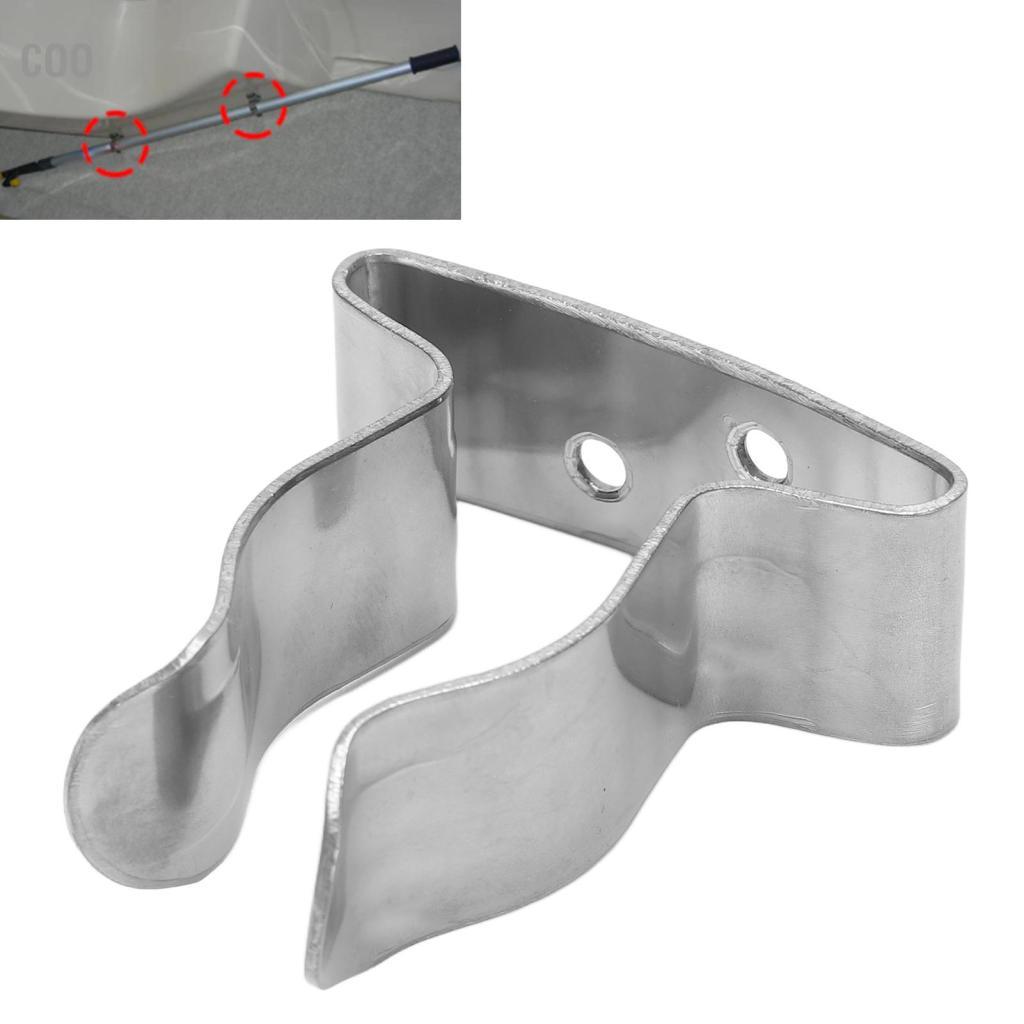 coo Aramox Marine Hook Spring Kẹp Thép không gỉ Kẹp Giá đỡ Giá đỡ Kẹp Bạc có thể điều chỉnh cho Phụ kiện Thuyền Du thuyền Ca nô (2938S)