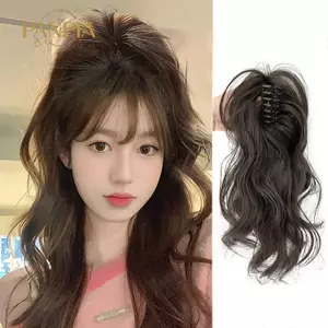 PNPIA- Tổng Hợp Móng Vuốt Kẹp Đuôi Ngựa Phần Mở Rộng Tóc Ngắn Xoăn Tự Nhiên Đuôi Giả Tóc Cho Nữ Đuôi Ngựa Hairp