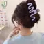 Dopamine Màu Kem Hình Học Sóng Đường Ba Đầu Vuốt Tóc Móng Vuốt Tóc Kẹp Nữ Cô Gái Kẹp Tóc Đuôi Ngựa Phụ Kiện Tóc Trang Trí