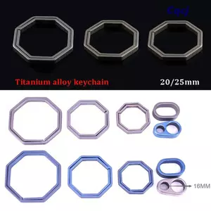 CQCJ Hợp Kim Titan Móc Khóa, Nhẫn Chìa Khóa Thật Hợp Kim Titan, 20 / 25 Mm Siêu Nhẹ Móc Khóa Khóa Mặt Dây Chuyền Nam Sáng Tạo Quà Tặng