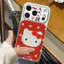Ốp lưng iPhone Mạ họa tiết da Đỏ họa tiết Hello Kitty iPhone 17 16 15 14 13 12 11 Pro Max Plus Max