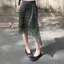 Mùa hè Phong cách mới Váy in họa tiết phong cách Hàn Quốc Váy chữ A giả hai mảnh dáng rộng dáng rộng dáng rộng dáng rộng dáng ôm hơn giữa