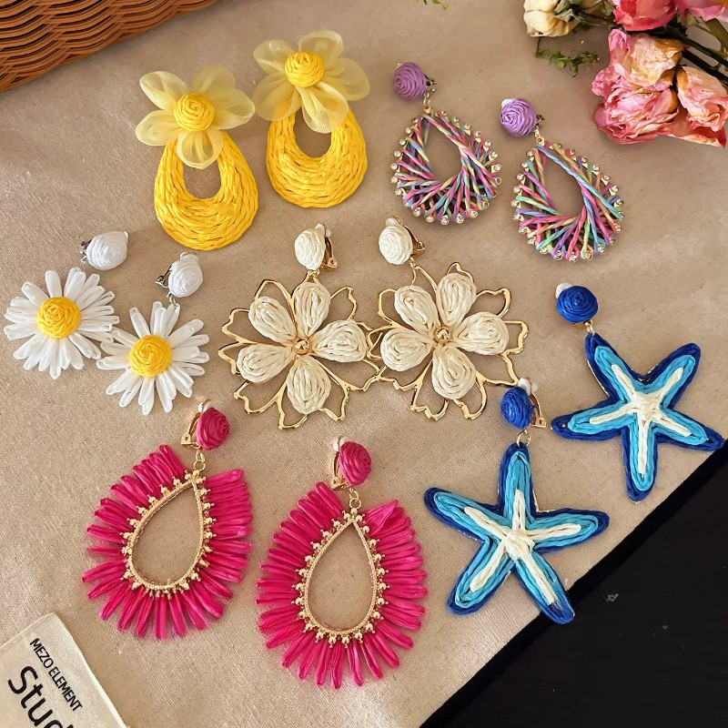Phong Cách Mới Phong Cách Ngày Lễ Bông Tai Hoa Thời Trang Nữ Bông Tai Thanh Lịch