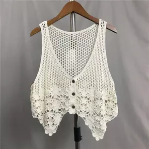 Áo vest ngoài rỗng phong cách Hàn Quốc dệt kim Dây chuyền liên kết áo vest rỗng