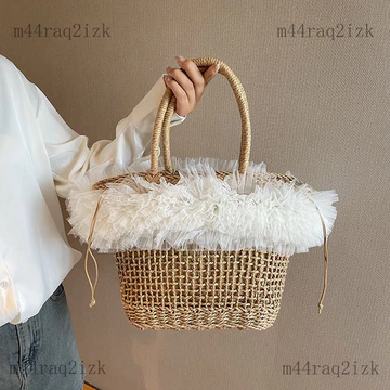 Women's Korean-Style Woven Straw Shoulder Bag