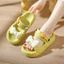 Bowknot Giày Sandal Kép Mặc Bên Ngoài Giày Sandal Hoạt Hình Dép Nữ Thời Trang Đường Phố Đế Dày Dép Hợp Thời Trang Dur
