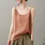Vải lanh cổ điển dành cho nữ mùa hè Áo Vest đáy mỏng dáng rộng hơn Áo vải lanh Cotton bên trong