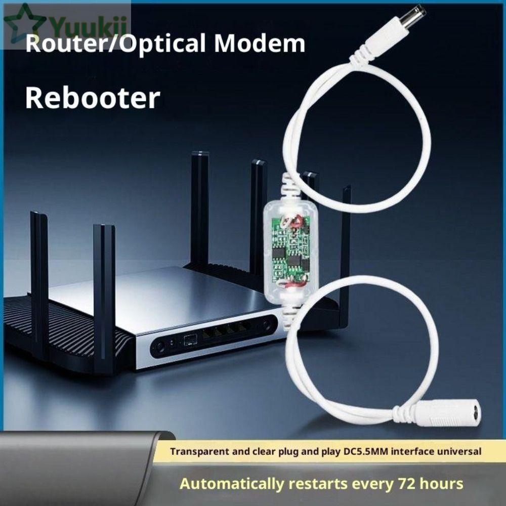 Mô-đun đặt lại bộ định tuyến YUUKII, Bộ khởi động lại bộ định tuyến WiFi DC 5V-15V thời gian 24H, Cài đặt dễ dàng Cắm và chạy Giao diện 5,5x2,1mm Tối ưu hóa cáp khởi động lại