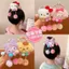 Kuromi Tóc Cô Gái Trẻ Em Dễ Thương Sanrio Len Buộc Tóc Bé Gái Đuôi Ngựa Bóng Đầu Cao Su Phụ Kiện Tóc