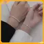 VFZ 2 Chiếc Đơn Giản Thời Trang Tinh Tế Vòng Tay Cho Cặp Đôi Unisex Cao Cấp Cảm Giác Trái Tim Vòng Tay Phụ Kiện Trang Sức Valentines Quà Tặng Louislifecool