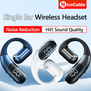 Tai nghe Bluetooth 6.0 một tai Màn hình kỹ thuật số LED 180°Xoay Tai Trái Và Phải Đa Năng Giảm Tiếng Ồn Sâu IPX6 Tai Nghe Bluetooth Không Dây Thể Thao Chống Nước