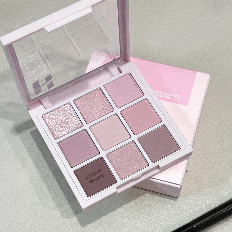 Bảng phấn mắt chín màu phong cách Hàn Quốc Tingphe|Độ bão hòa thấp, Pearlescent Matte, Phấn mắt màu đất|Thích hợp cho học sinh|Bảng phấn mắt khuyến nghị nghệ sĩ trang điểm