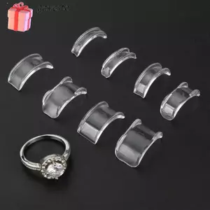 GAVESTO 8 Cái / bộ Bộ Điều Chỉnh Kích Thước Vòng, Giá Đỡ Nhẫn Vô Hình Trong Suốt Chống Mất, Nhẫn Rời Chất Lượng Cao Silicon Kích Thước Vòng Giữ Cho Nhẫn Dụng Cụ Trang Sức