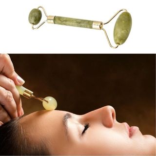 Cây Lăn Massage Mặt Mắt Cổ 2 Đầu Bằng Đá Tự Nhiên Dụng Cụ Massage Thư Giãn Chăm Sóc Da