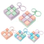 < Pluscloth > Móc khóa bàn phím Fidget 9 phím – Nút giải nén đồ chơi lo âu giảm căng thẳng di động dành cho người lớn Thiết kế móc khóa trẻ em để dễ dàng mang theo Fidget di động