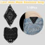 JVSUB 1 / 4 Cái Quần Jean Thắt Lưng Mở Rộng, Điều Chỉnh Cotton Eo Mở Rộng, Phụ Kiện May Mặc Ren Rỗng Phụ Kiện Cho Quần Jean Quần