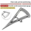 FUHUIOT Eyelid Caliper, Caliper nhãn khoa bằng thép không gỉ 20mm, Oculoplastic Đầu cố định Điều chỉnh vít Đầu thẳng / uốn cong Dụng cụ mắt Phẫu thuật nhãn khoa