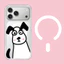 Ốp điện thoại cứng hình thỏ dễ thương từ tính cho iPhone 17 Pro Max 16 Pro 15 14 Vỏ bảo vệ mờ mờ mờ