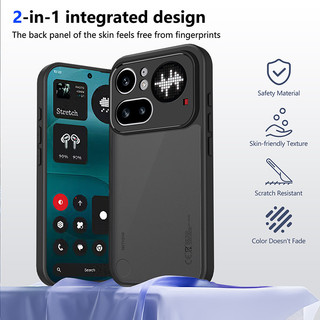 Ốp Điện Thoại Màu Đen Không Có Gì Điện Thoại 4A 3A Pro Lite Điện Thoại 3 2 Pro 2a Plus Túi Khí Bốn Góc Mờ Vỏ Bảo Vệ Chống Rơi