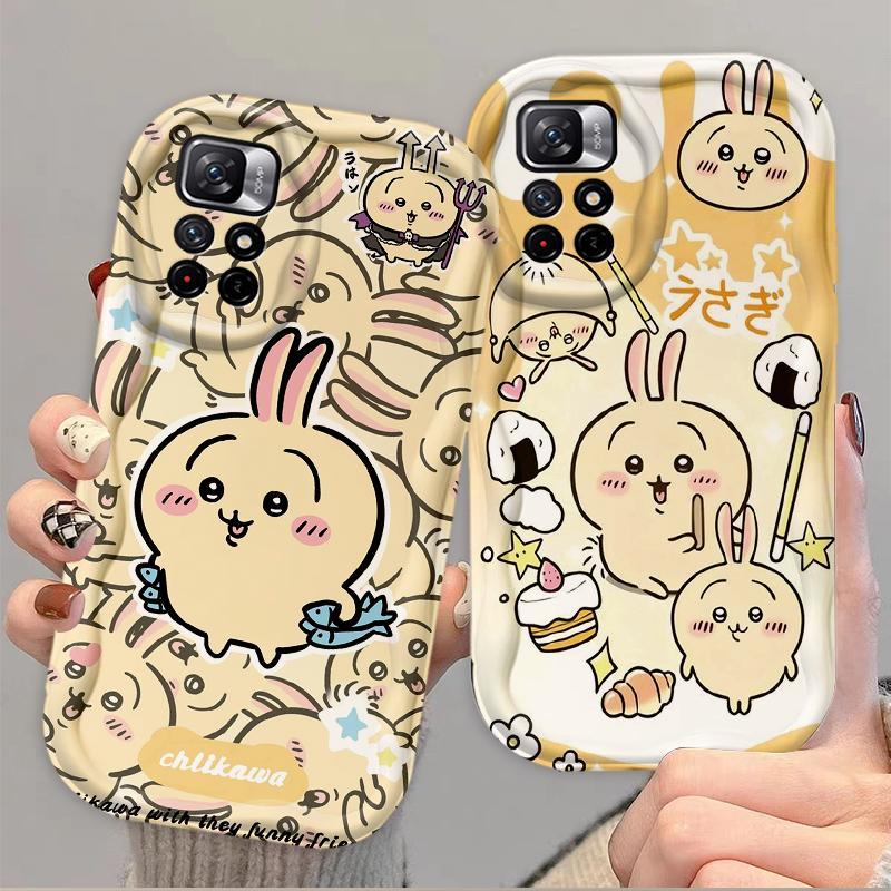 Thích hợp cho Redmi 10 Note 11 11S 12 Pro 4G 3D Phụ kiện TPU mềm Phim hoạt hình Chii Kawa Usagi Vỏ điện thoại chống sốc