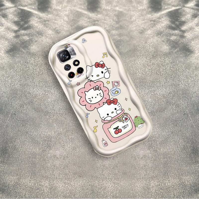 Thích hợp cho Redmi 10 Note 11 11S 12 Pro 4G 3D Phụ kiện TPU mềm Kitty Cat Vỏ điện thoại chống sốc