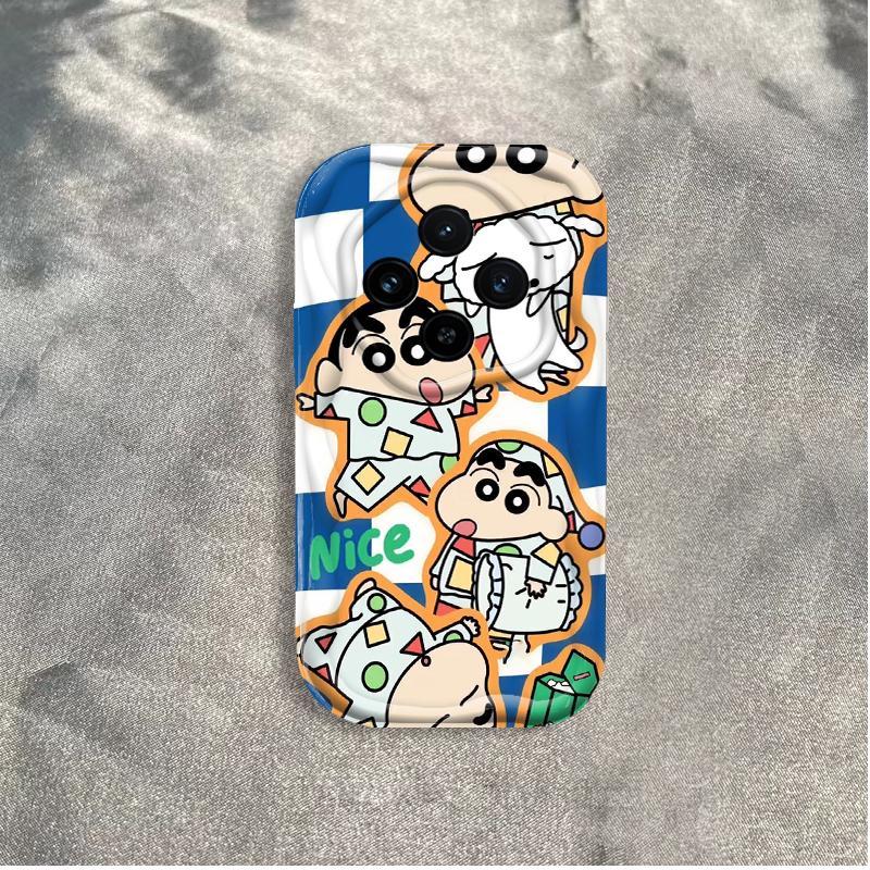 Thích hợp cho Redmi 14C 3D Wave Soft Crayon Shin-chan Vỏ điện thoại chống sốc