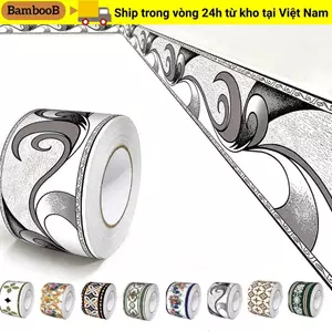Đế treo tường BAMBOOB, Đường ốp chân tường chống va chạm tự dính, Miếng dán tường dày 10 mét mềm mại thời trang Phòng khách