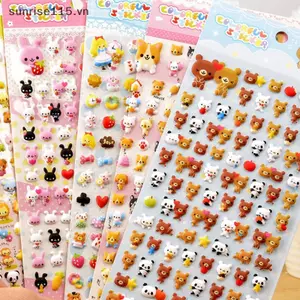SRVN Động Vật Mini Dễ Thương Lập Thể 3D Bong Bóng Stier Nhật Ký Stier Trang Trí Văn Phòng Phẩm Stiers.
