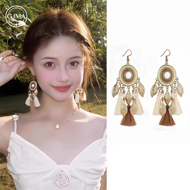 Bông tai móc tai tua rua phong cách dân tộc Bohemian thời trang thiết kế sáng tạo phụ kiện dành cho nữ
