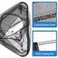 Lưới câu cá hợp kim nhôm LACYES, Lưới câu cá gấp Mini màu đen 50cm / 19in, Lưới hạ cánh bền bỉ Hình tam giác chất lượng cao Lưới câu cá bắt cá