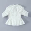 Mùa hè Sản phẩm mới Thời trang Slim-fit Wrinkled Sweet Fungus Edge Flat Neck Laced-Up Small Top