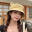 PYCOU Nữ Mũ Xô, Tai Mèo Cotton Rộng Vành Mũ, Y2K Mùa Xuân Mùa Hè Hoạt Hình Đi Biển Du Lịch Mũ Tấm Che Nắng Mũ Panama