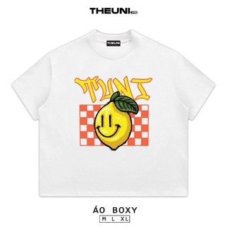 {HOẢ TỐC} Áo Thun Trắng Boxy Mùa Hè Trái Cây Nhiệt Đới 3 100% Cotton 250gsm Năng Động Trẻ Trung [BST HÈ 2025]