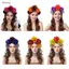 Woke Witch Rose Headband Trang phục phù thủy Halloween Skull và Dark Flower cho chương trình trực tiếp